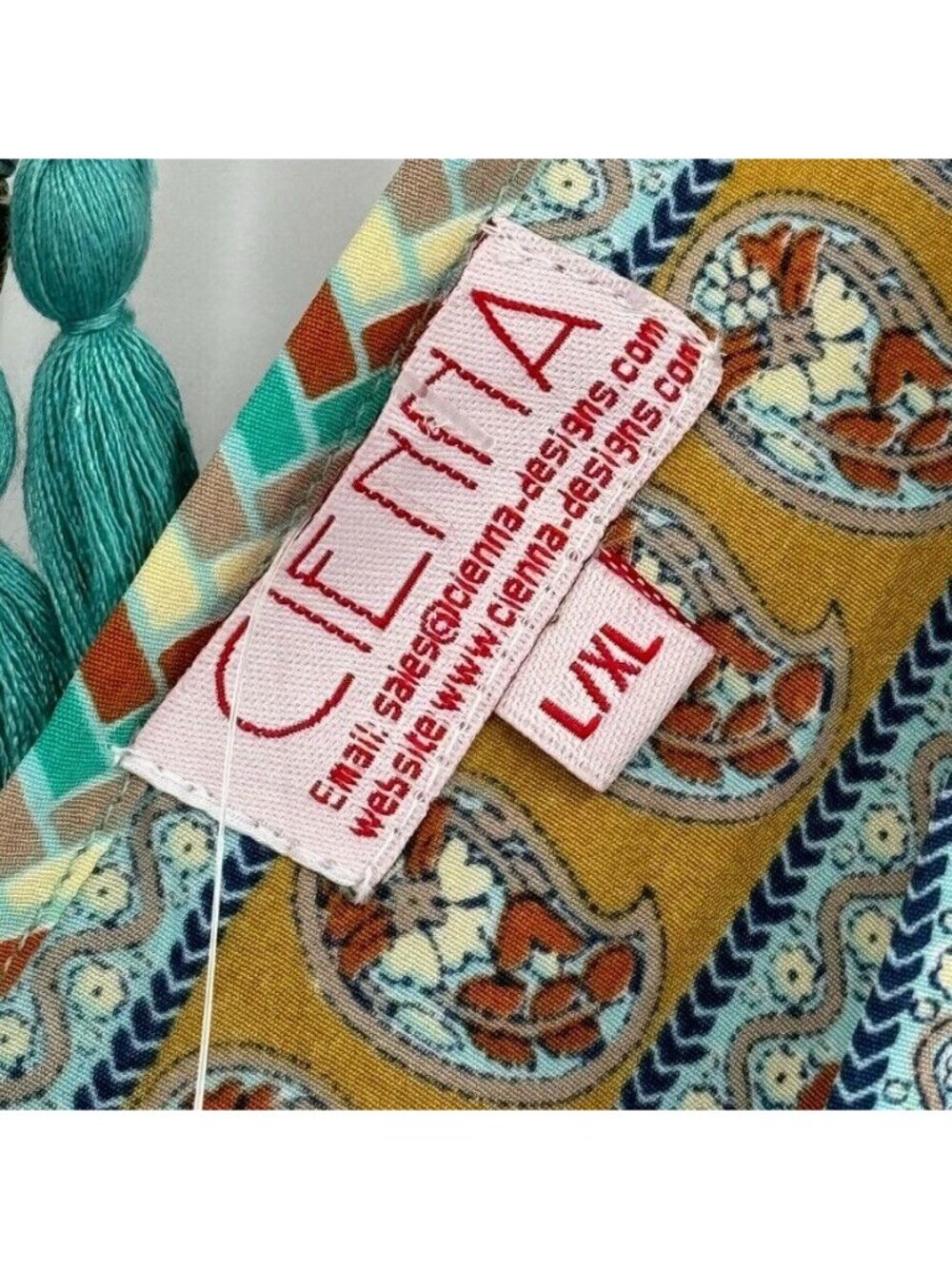 Cienna Venus Green Silk Blend Maxi Dress Women's Size XL  /  large new $98 - Picture 10 of 12